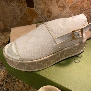 Gucci Women's White Platform Sandals